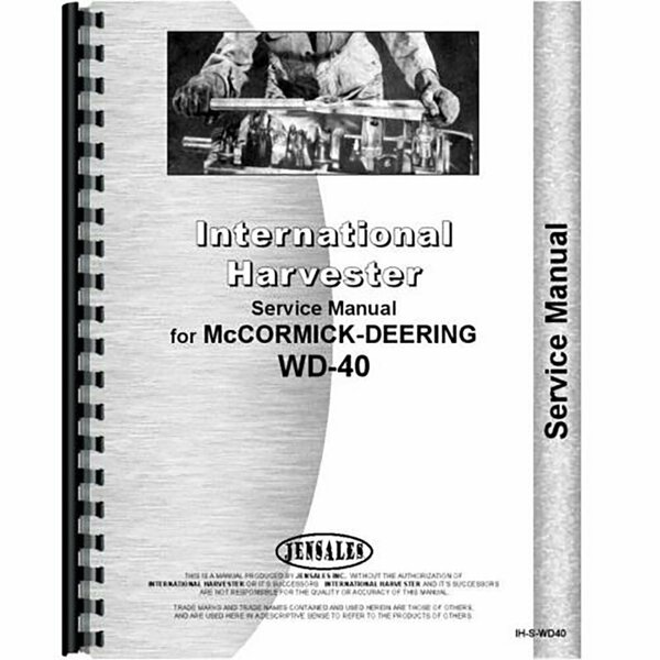 Aftermarket New Mccormick Deering WD40 Tractor Service Manual RAP76434